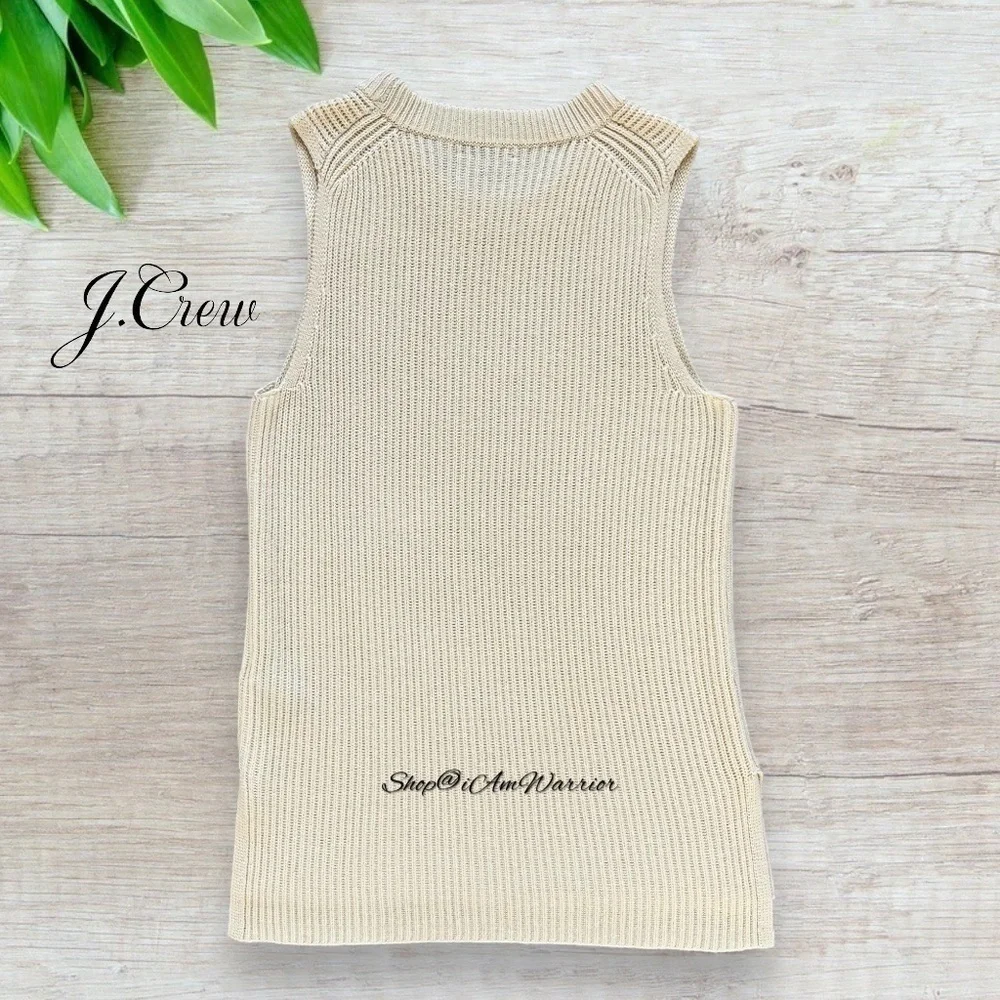 J.Crew sleeveless ribbed tunic sweater in cream *shop@iamwarrior